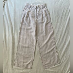 Aritzia Effortless Linen Trouser Pants In High Rise S